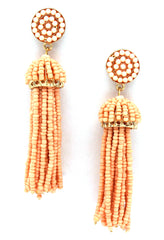 Daniella Tassel Earrings- Peach