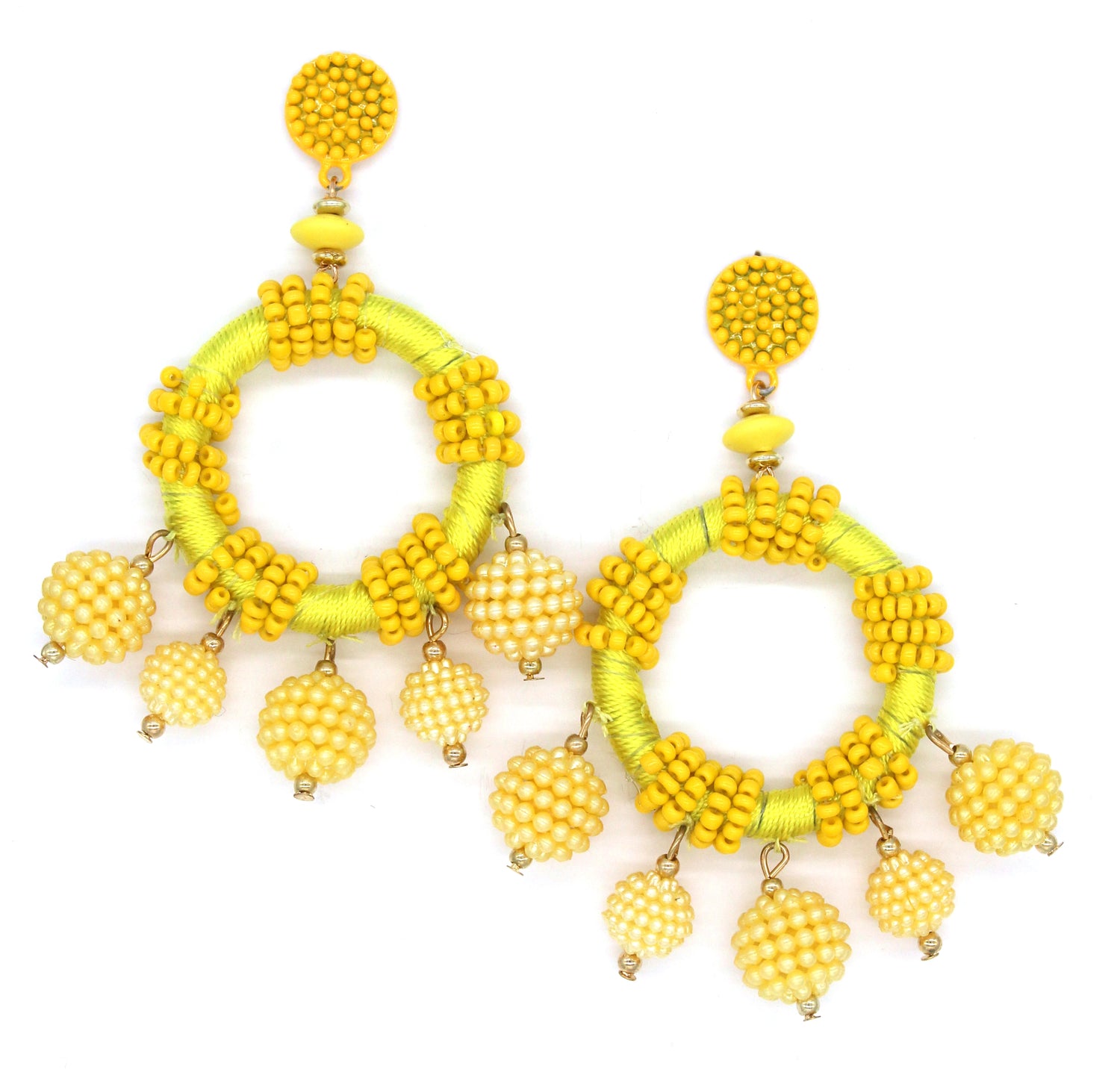 Dulce Hoop Earrings- Yellow