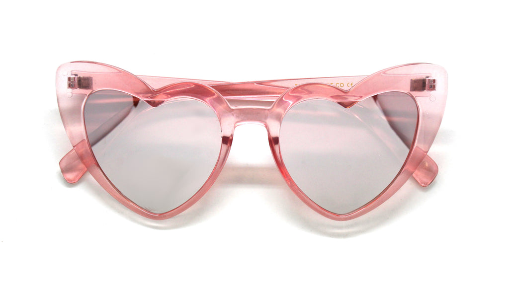 Heart Eye Sunglasses- Pink