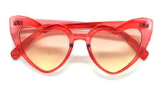 Heart Eye Sunglasses- Red