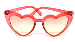 Heart Eye Sunglasses- Red