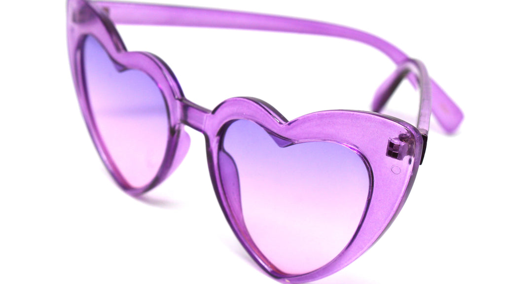 Heart Eye Sunglasses- Purple