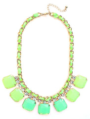 Neon Rope Chain Necklace- Lime