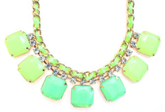 Neon Rope Chain Necklace- Lime