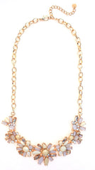 Floral Cluster Jeweled Necklace