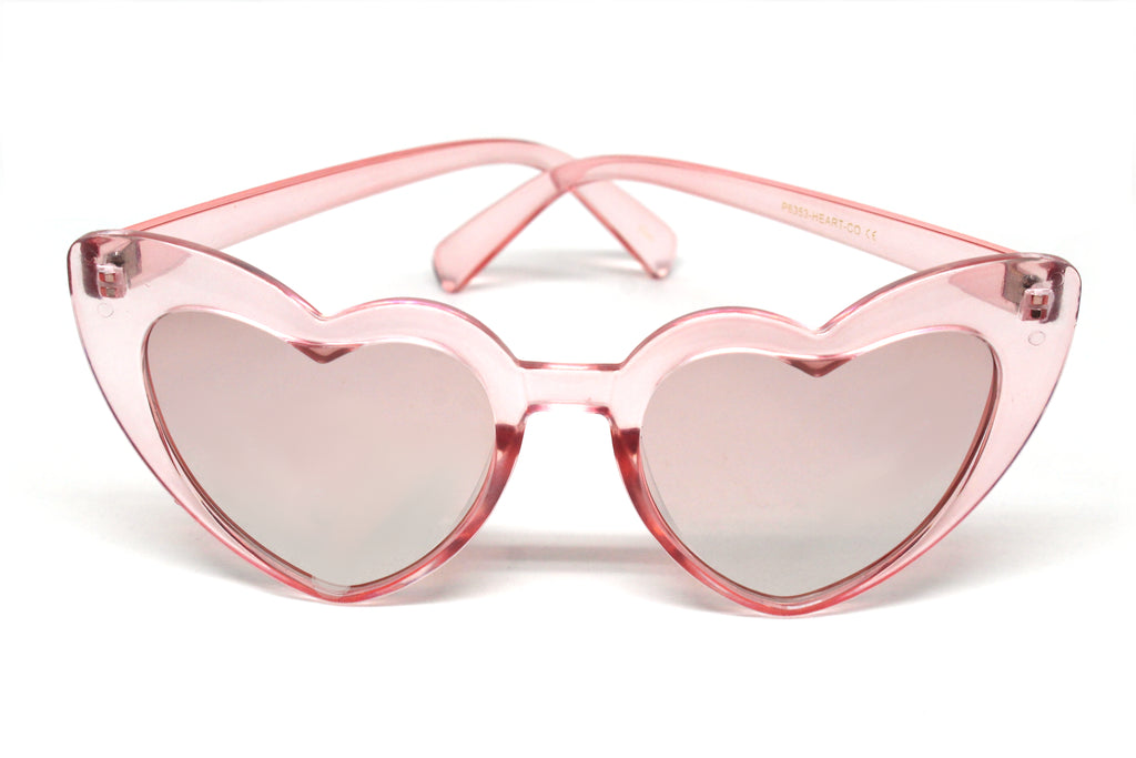 Heart Eye Sunglasses- Pink