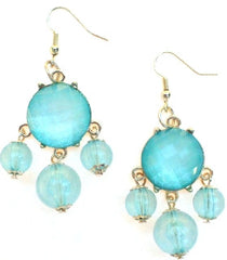 Mini Gold-Tone Chain Bubble Necklace- Mint