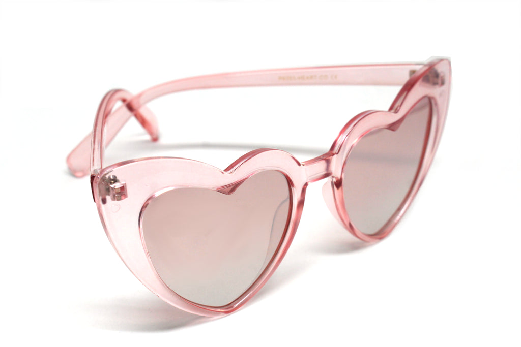 Heart Eye Sunglasses- Pink