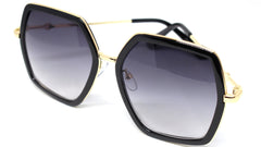 Genevieve Over-sized Sunglasses- Black Frame