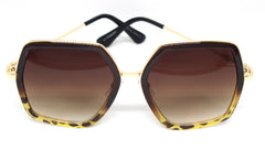 Genevieve Over-sized Sunglasses- Brown/Tortoise Frame