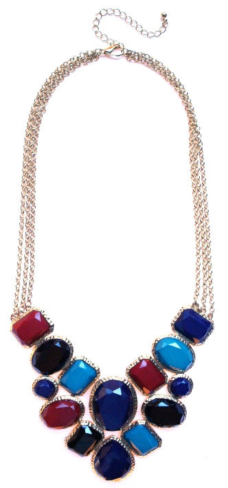 Geometric Statement Necklace- Multi