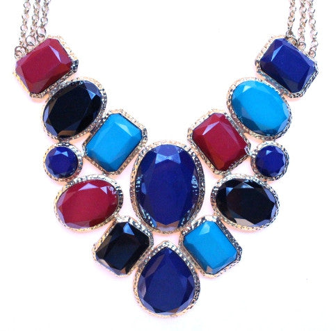 Geometric Statement Necklace- Multi