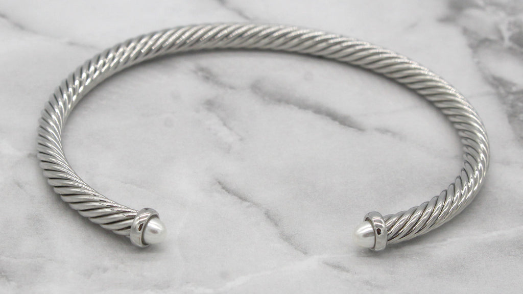 Stack It Up Bracelet Cuff- Pearl Tips