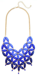 Daisy OMBRE Bib Bubble Statement Necklace- Royal