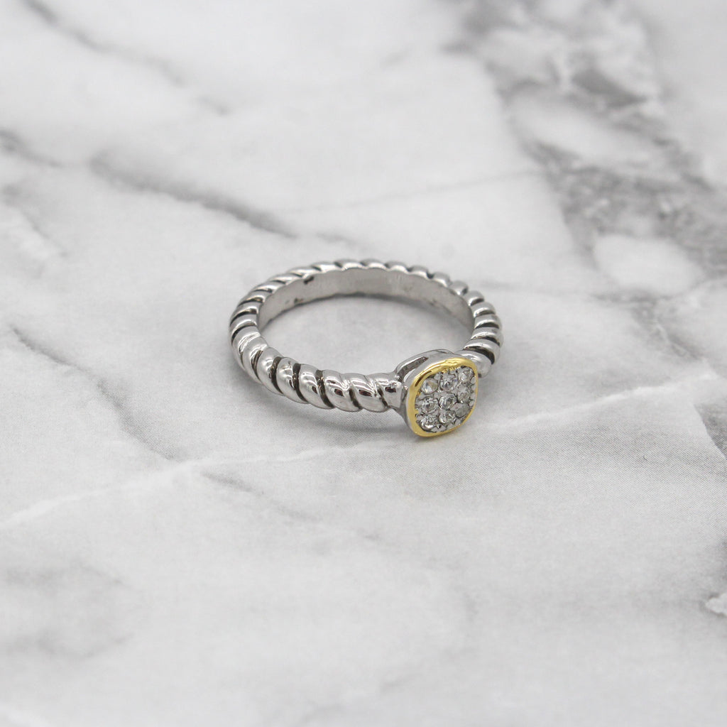 Sydney Delicate Ring- Pavé Stones
