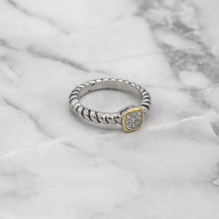 Sydney Delicate Ring- Pavé Stones