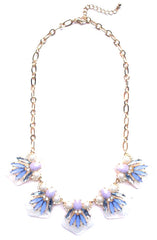 Jewel Plated Necklace- Lavender