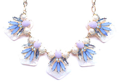Jewel Plated Necklace- Lavender