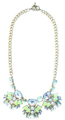 Neon Crystal Fan Necklace