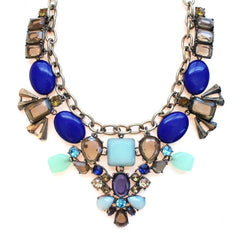 Stone Collage Statement Necklace