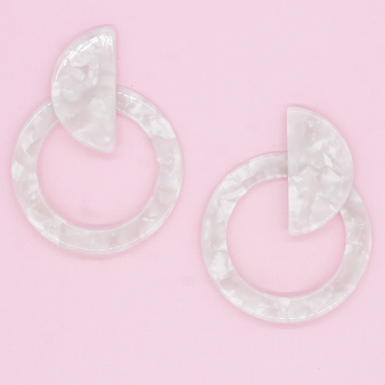 Jayla Resin Earrings- Mother of Pearl