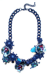 Luxe Chunky Geometric Crystal Rhinestone Necklace