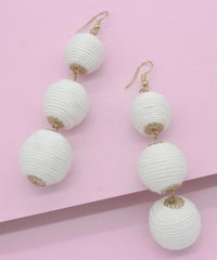 Avery Drop Earrings- White