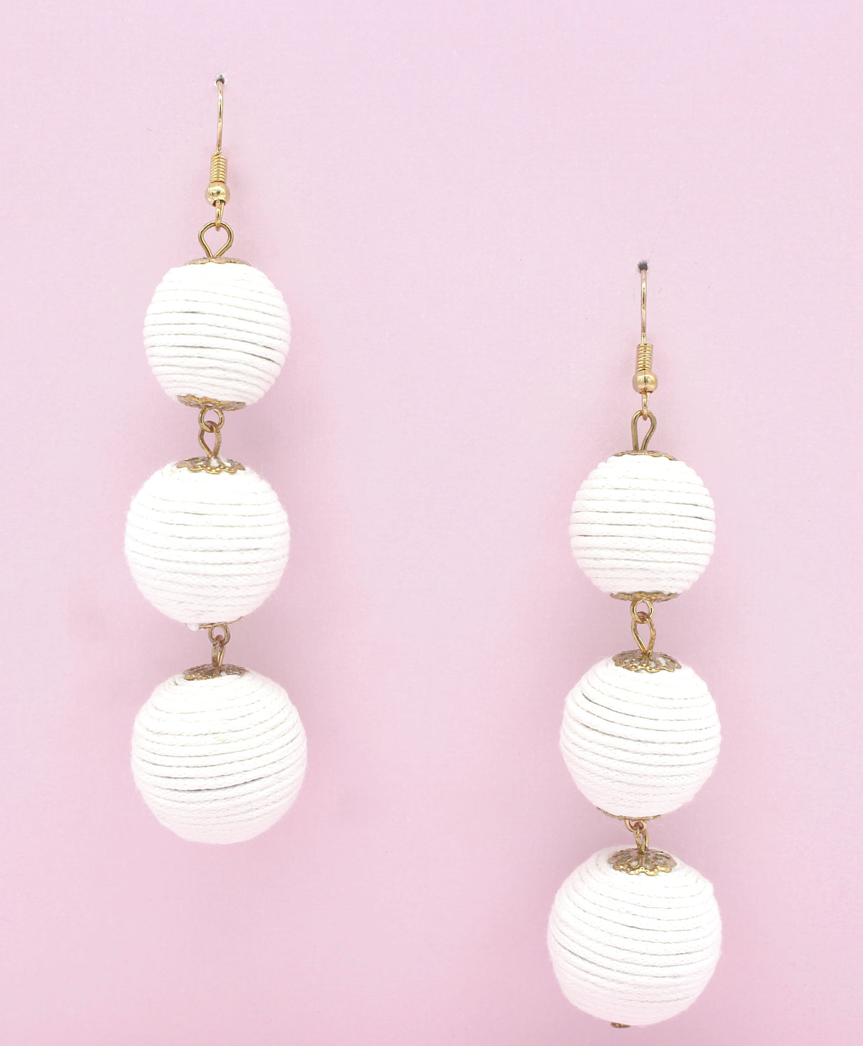 Avery Drop Earrings- White