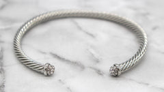 Stack It Up Bracelet Cuff- Pave Tips