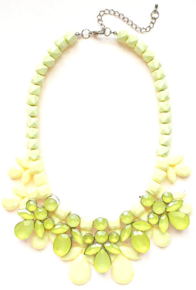 Yellow Bouquet Statement Necklace