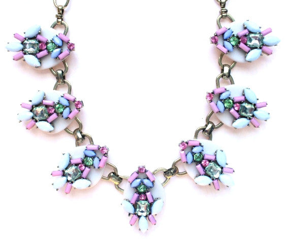 Jewel & Sparkle Plated Necklace- Pastel