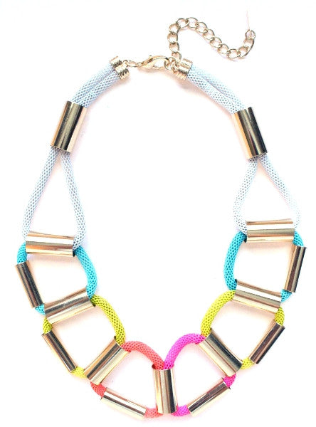 Neon Rope Chain Linked Necklace