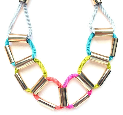 Neon Rope Chain Linked Necklace