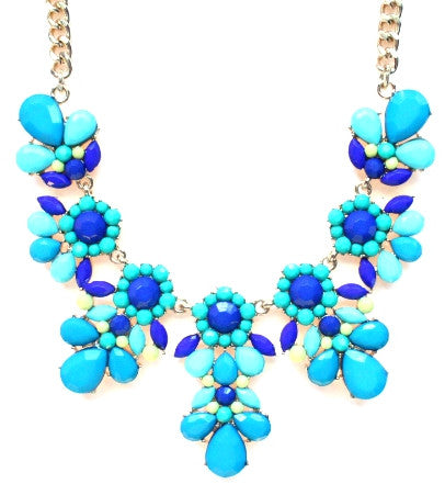 Jeweled Floral Necklace