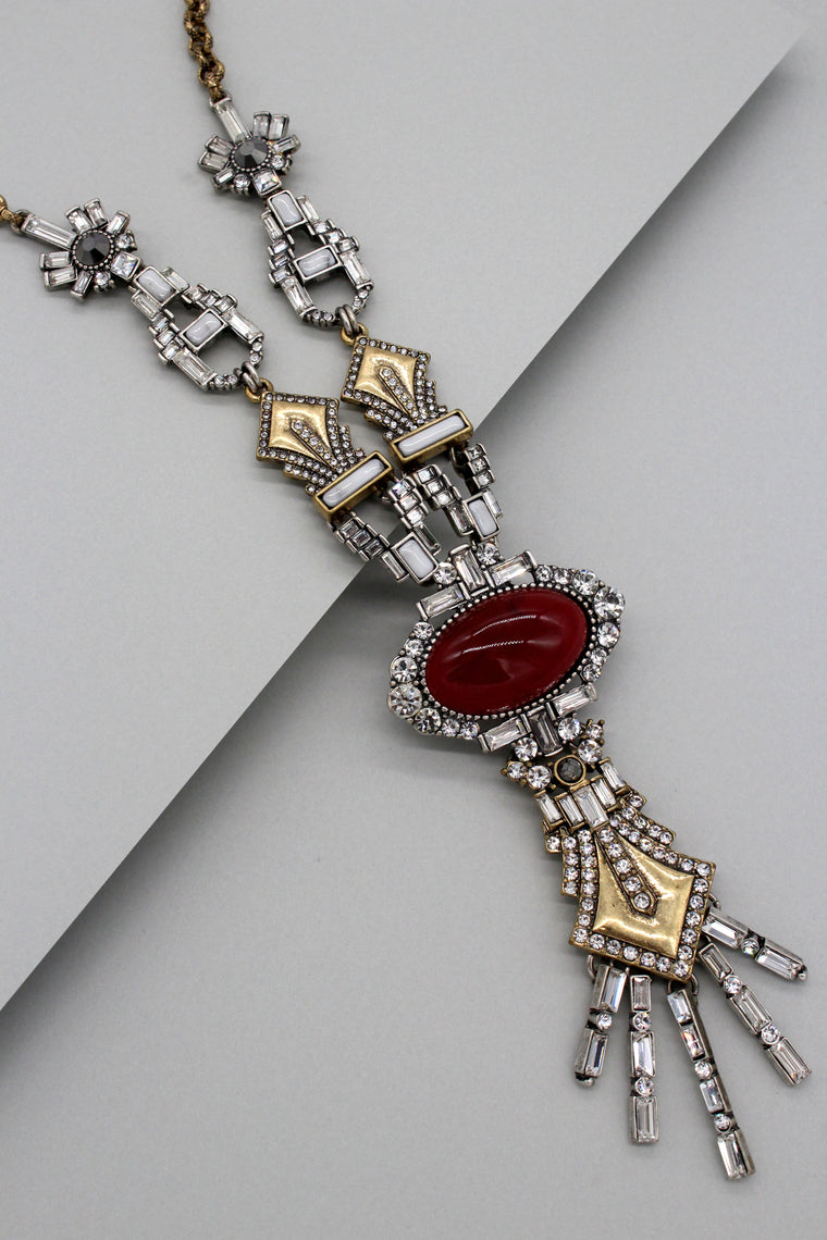 Abigail Crystal Embellished Necklace