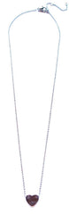Solid Heart Pendant Necklace- Silver