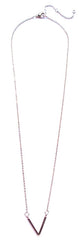 Single V Pendant Necklace- Gold