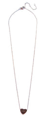 Solid Heart Pendant Necklace- Gold