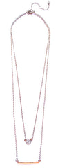 Circle Bar Pendant Necklace- Gold