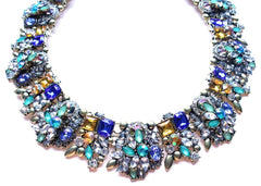 Luxe Vintage Multi Crystal Collar Necklace