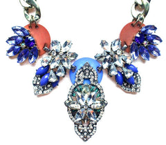 Luxe Multi Stone Cascading Crystal Necklace