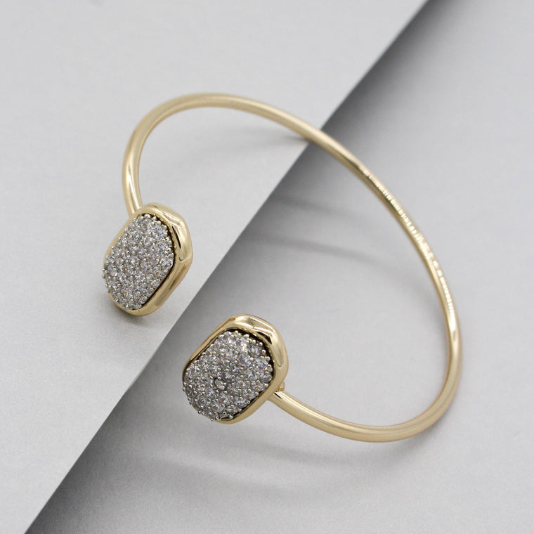 Alice Shimmer Cuff Bracelet- Gold