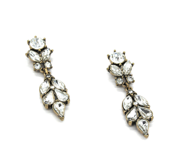 Sparkle Leaves Drop Earrings