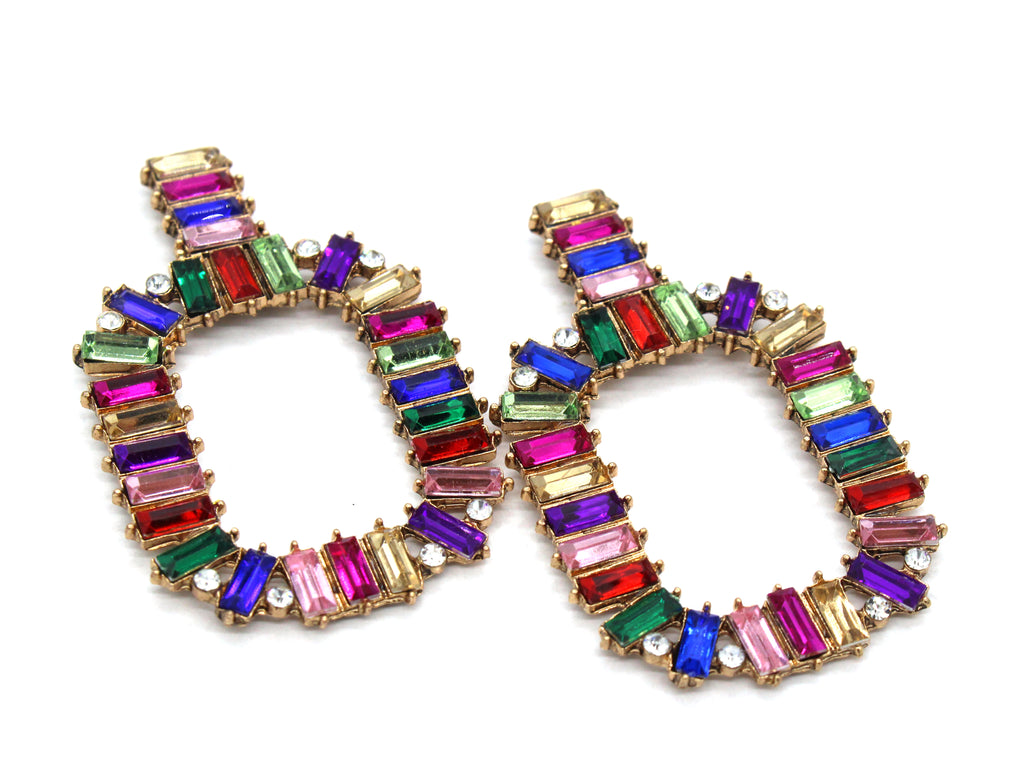 Mallory Shine Earrings- Rainbow
