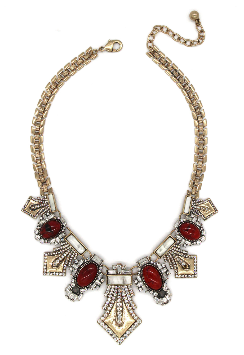Angelina Crystal Embellished Statement Necklace