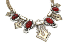 Angelina Crystal Embellished Statement Necklace