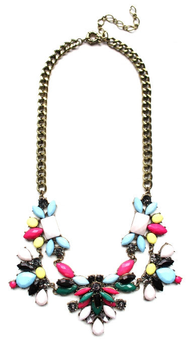 Technicolor Floral Necklace
