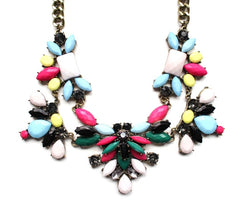 Technicolor Floral Necklace