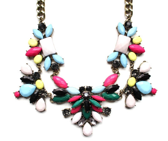 Technicolor Floral Necklace