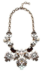 Luxe Floral Pastel Statement Necklace